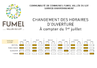 horaires été déchetteries