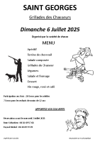 Affiche repas DES CHASSEURS 25