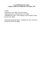 CR réunion du 4 novembre 2024